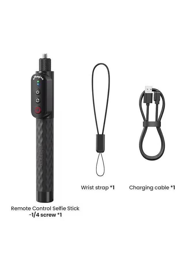 AMAGISN Remote Selfie Stick Bluetooth 5.1 RC Grip 1m Pole For Insta 360 X4 X3 Ace Pro GoPro 13 12 11 10 Smartphones Accessories - Image 1